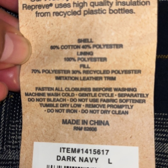 NWT Rugged Emements Men's
Jacket Blue Plaid Small Lined Quilted Shirt size Large - Picture 6 of 7